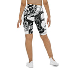 Black & White Comic Book Biker Shorts