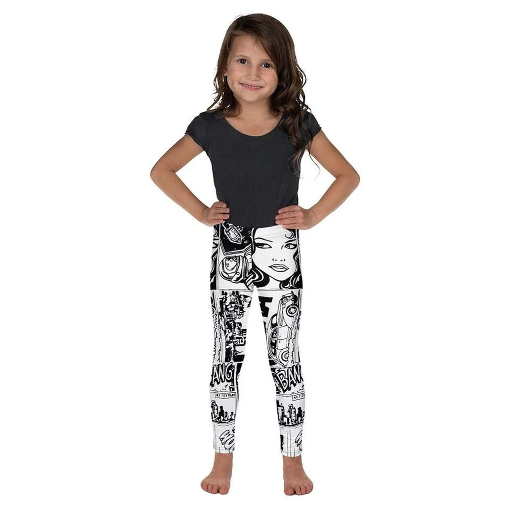 Black & White Comic Book Kid's Leggings