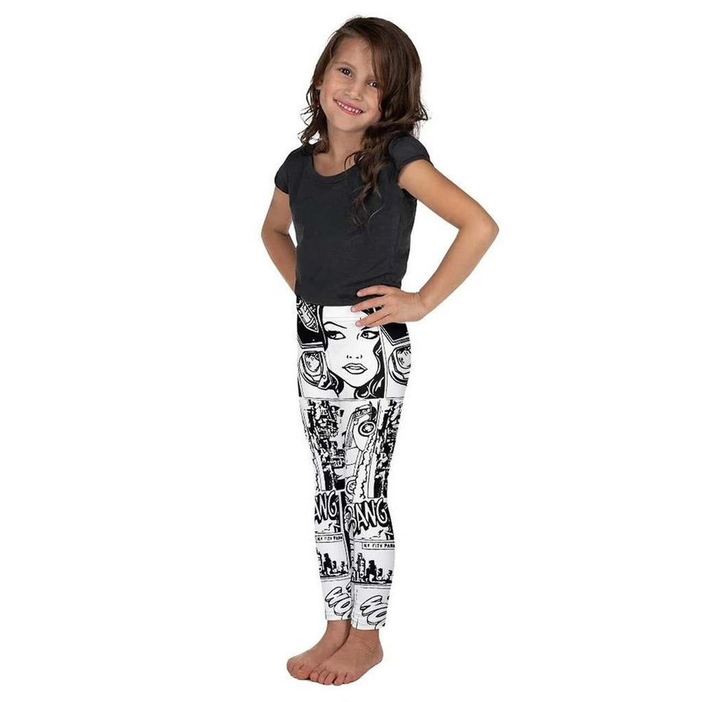 Black & White Comic Book Kid's Leggings
