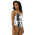 Black & White Comic Book One-Piece Swimsuit
