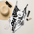 Black & White Comic Book One-Piece Swimsuit