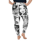Black & White Comic Book Plus Size Leggings