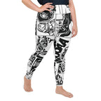 Black & White Comic Book Plus Size Leggings