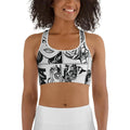 Black & White Comic Book Sports Bra