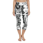 Black & White Comic Book Yoga Capris