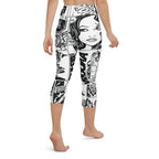 Black & White Comic Book Yoga Capris