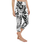 Black & White Comic Book Yoga Capris