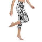 Black & White Comic Book Yoga Capris