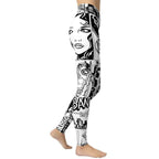 Black  & White Comic Book Yoga Leggings - FiercePulse - Premium Workout Leggings - Yoga Pants
