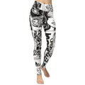 Black  & White Comic Book Yoga Leggings - FiercePulse - Premium Workout Leggings - Yoga Pants