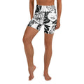 Black & White Comic Book Yoga Shorts