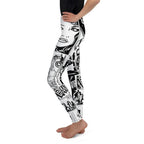 Black & White Comic Book Youth Leggings