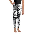 Black & White Comic Book Youth Leggings