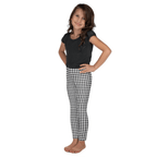 Black & White Houndstooth Print Kid's Leggings