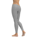 Black & White Houndstooth Print Leggings