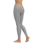 Black & White Houndstooth Print Leggings