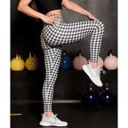 Black & White Houndstooth Print Leggings