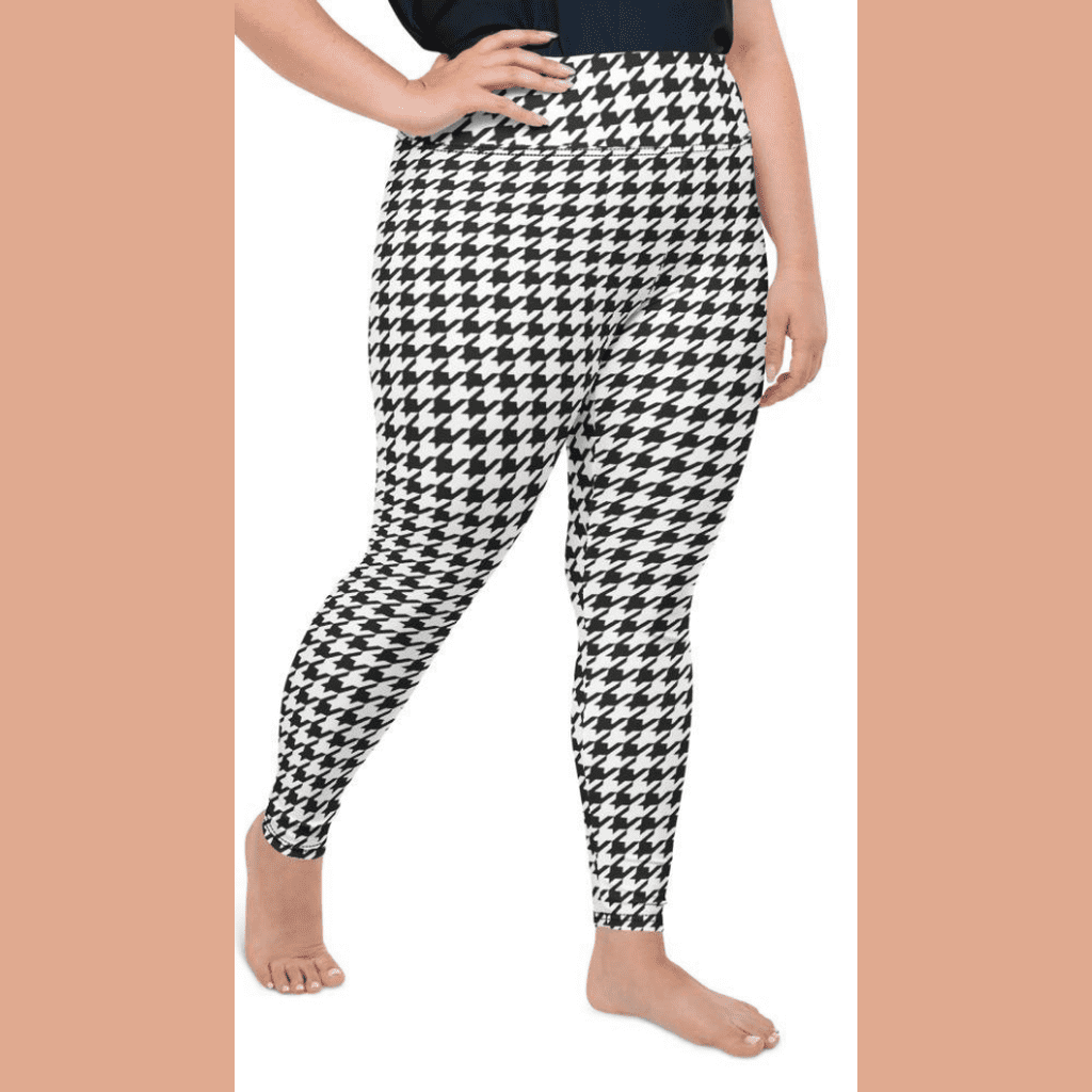 Houndstooth leggings plus sales size