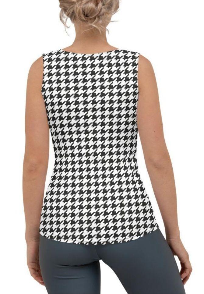 Black & White Houndstooth Tank Top