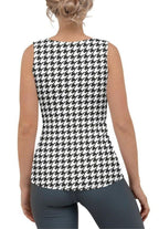 Black & White Houndstooth Tank Top