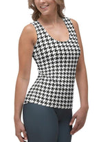 Black & White Houndstooth Tank Top