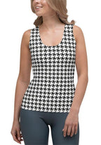 Black & White Houndstooth Tank Top