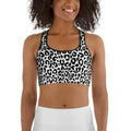 Black & White Leopard Sports Bra