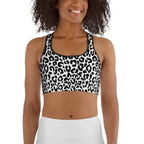 Black & White Leopard Sports Bra