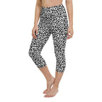 Black & White Leopard Yoga Capris