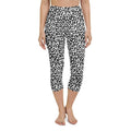 Black & White Leopard Yoga Capris