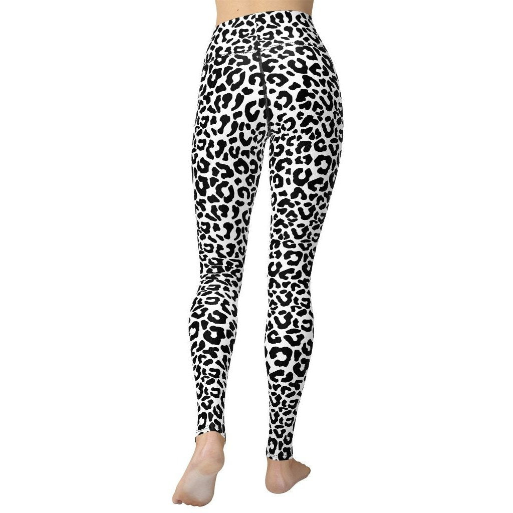 Black & White Leopard Yoga Leggings