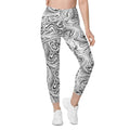 Black & White Marble Leggings With Pockets