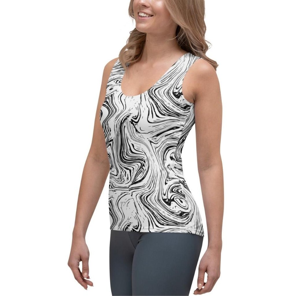 Black & White Marble Tank Top