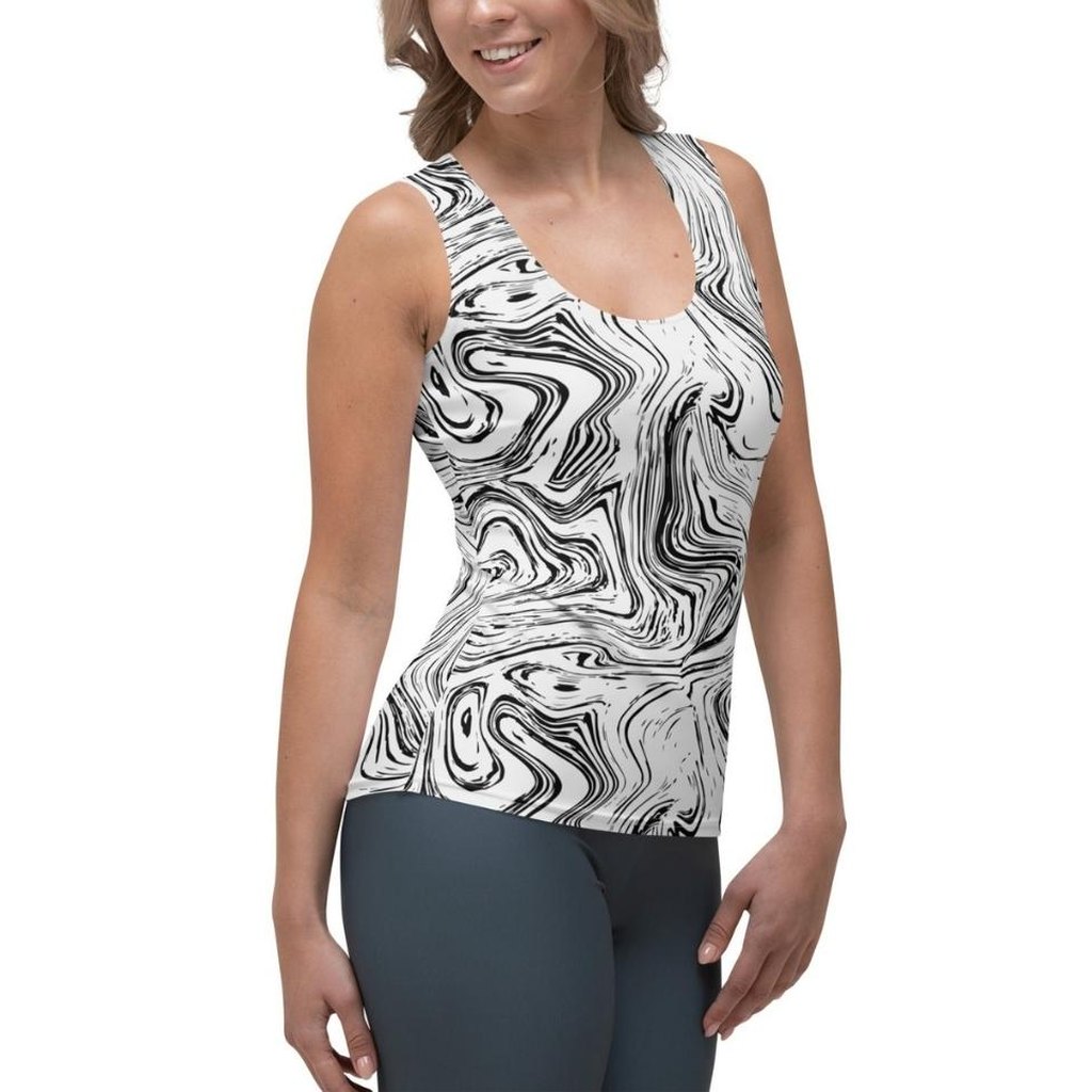 Black & White Marble Tank Top