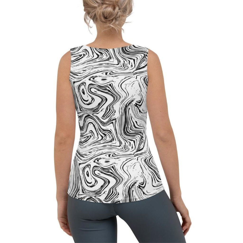 Black & White Marble Tank Top