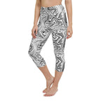 Black & White Marble Yoga Capris