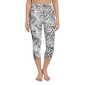 Black & White Marble Yoga Capris