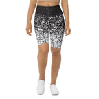 Black & White Ombre Biker Shorts