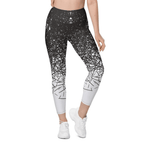 Black & White Ombre Leggings With Pockets