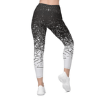Black & White Ombre Leggings With Pockets