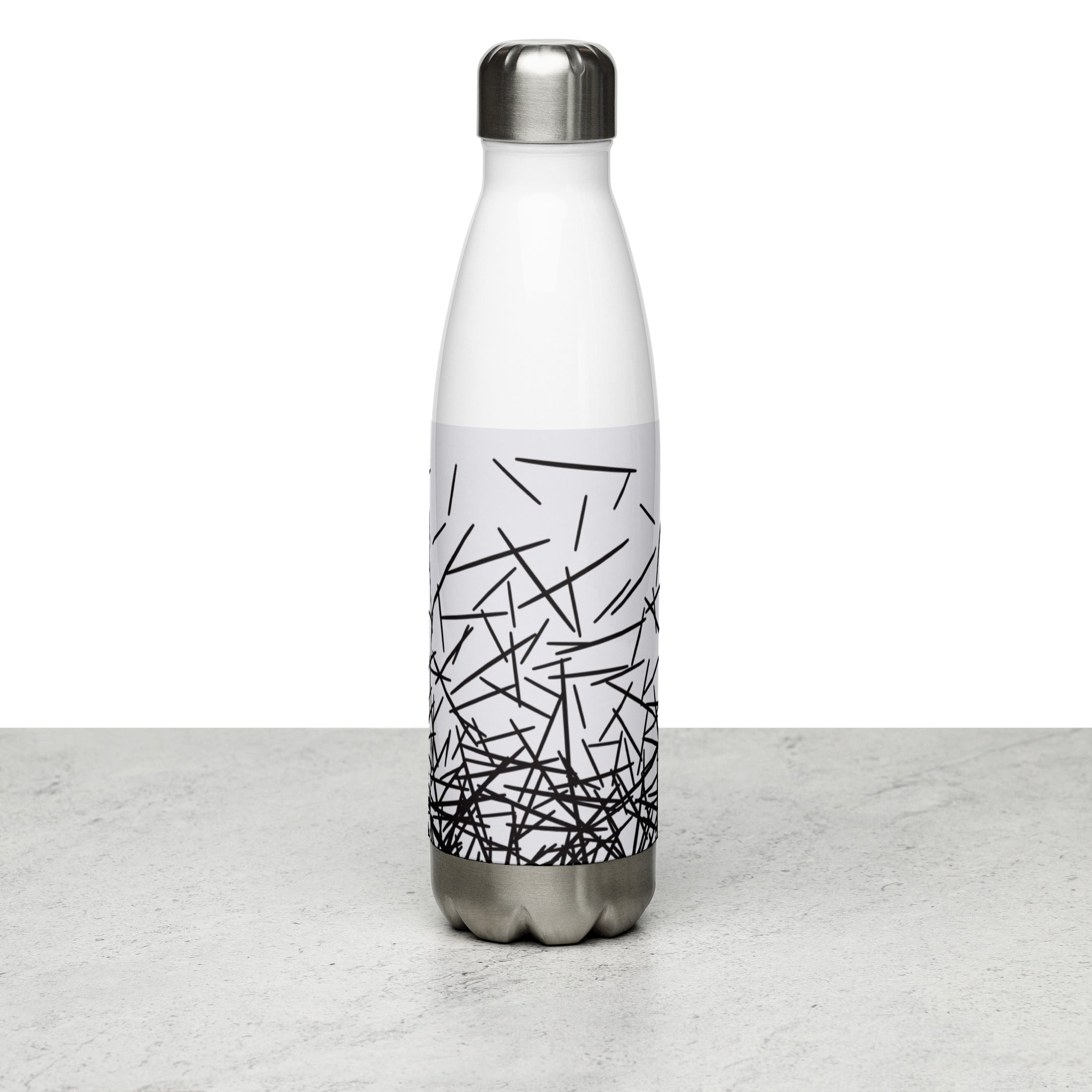 Black & White Ombre Water Bottle