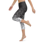 Black & White Ombre Yoga Capris