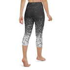 Black & White Ombre Yoga Capris