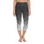 Black & White Ombre Yoga Capris
