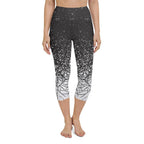 Black & White Ombre Yoga Capris