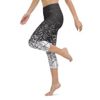 Black & White Ombre Yoga Capris