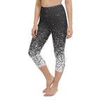 Black & White Ombre Yoga Capris