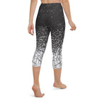 Black & White Ombre Yoga Capris