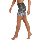 Black & White Ombre Yoga Shorts