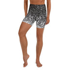 Black & White Ombre Yoga Shorts